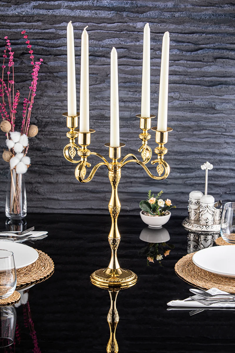 Vela Decorative Five-Arm Candelabrum, H: 39.5 cm