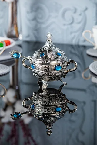 Taşlı Ve Kaşıklı Şekerlik ( Karışık Taşlı)